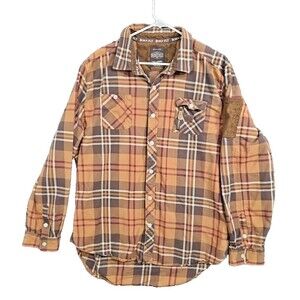 Born Fly Plaid Long Sleeve Men’s Shirt Size 3XL Outdoors Casual Shirt